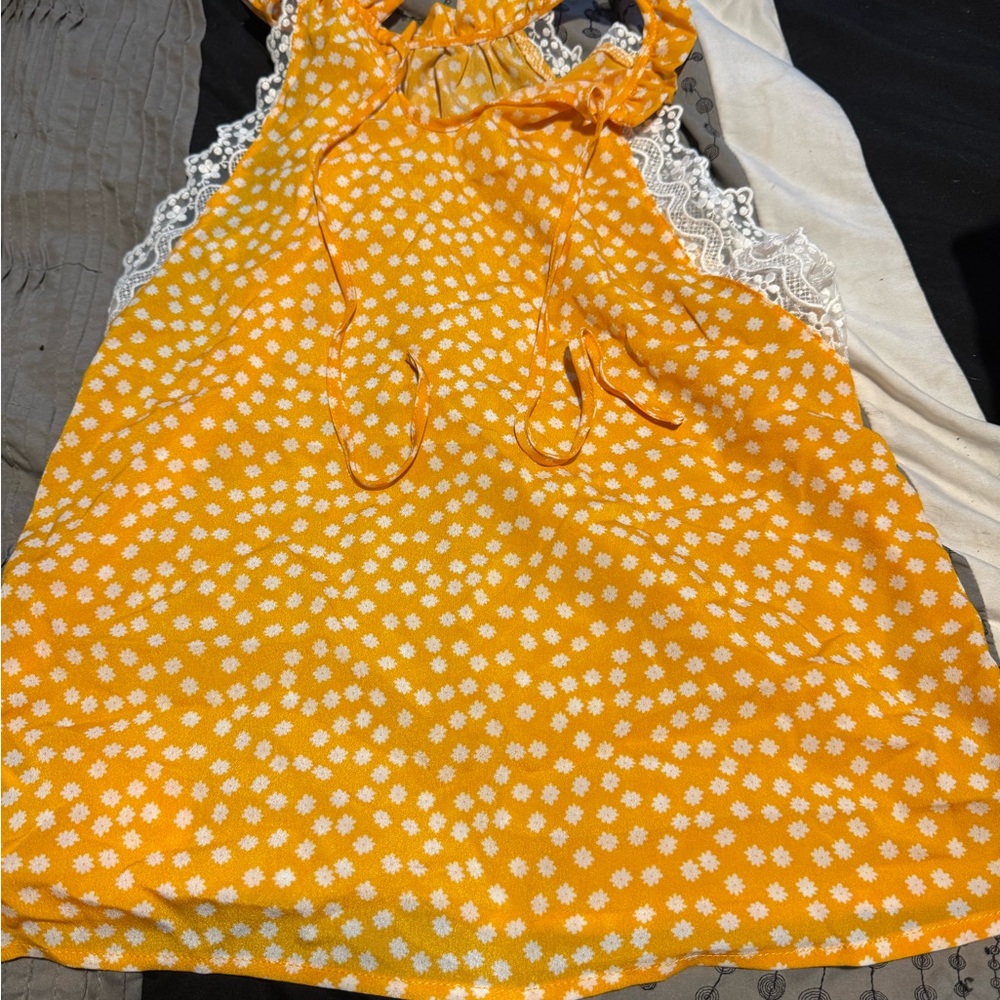 SHEIN Yellow Floral Dress